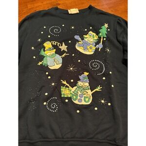 Vintage Blair Christmas Snowmen Sweatshirt Women's Size M
